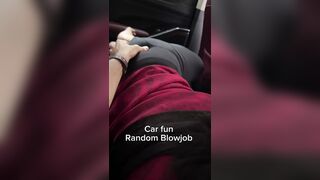 Man receives Quick bj ORAL SEX by ex-wife in car