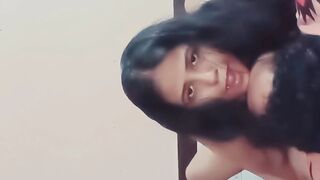 Latika jumping on step father meat and spunk in vagina