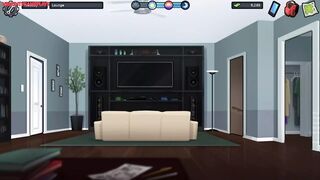 MILF Landlady caught him jerking off to her panties, MILF Caught Him Sniffing Her Panties - Summertime Saga 07