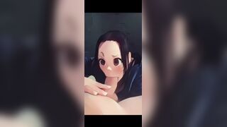 Asian cartoon deep oral sex sperm shot big prick